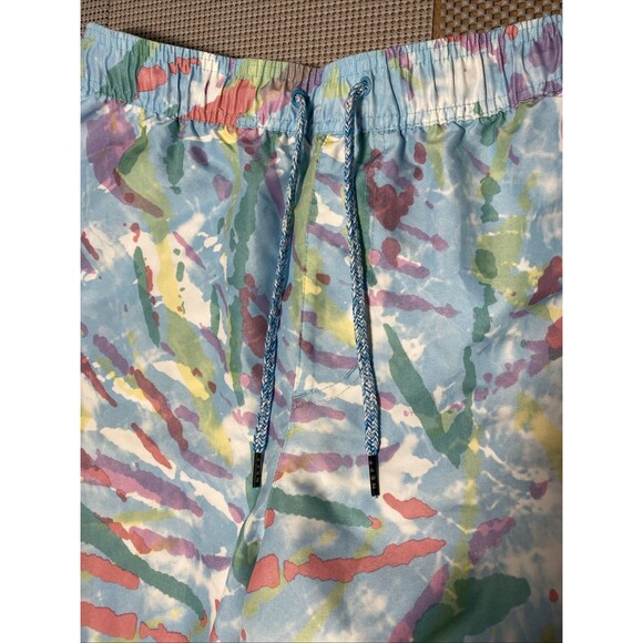 Neff Shorts Mens Size XL Swim Trunks Retro Pastel Tie Dye AOP‎ Rare - Picture 4 of 7